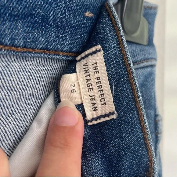 Madewell The Perfect Vintage Jean - Straight Leg - Medium Blue Wash - Size 26 - Picture 10 of 14